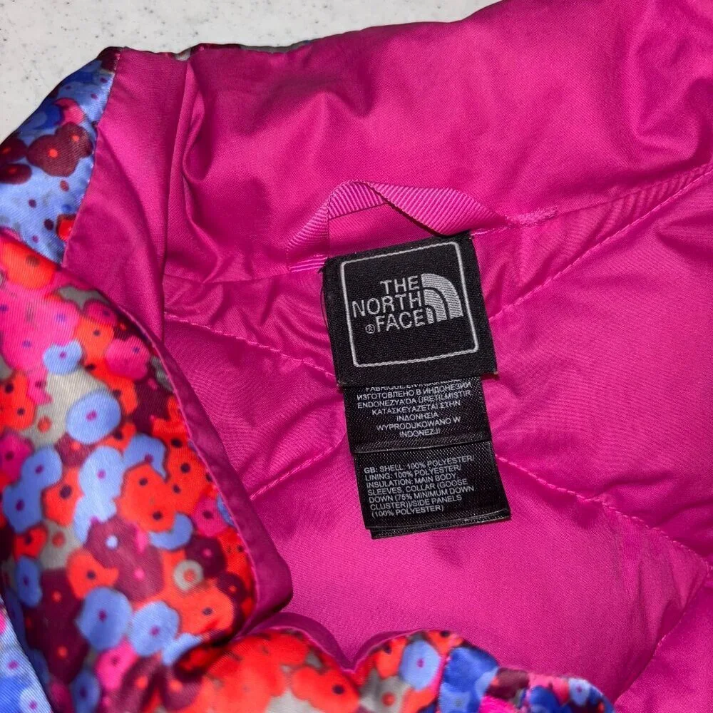 The North Face Aconcagua Girls Floral 550 Down Puffer Jacket 14/16